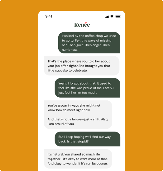 Stylized illustration representing emotional support