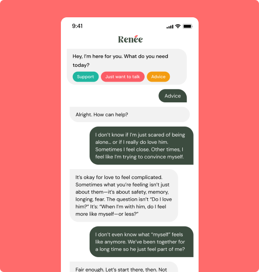 Stylized illustration representing emotional support