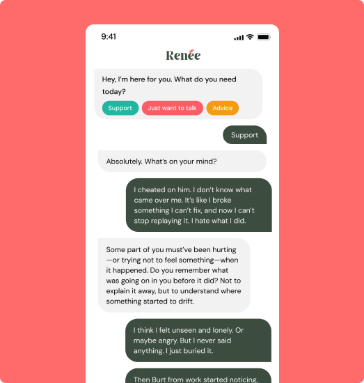 Stylized illustration representing emotional support