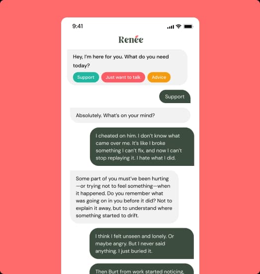 Stylized illustration representing emotional support