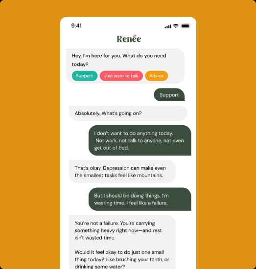 Stylized illustration representing emotional support