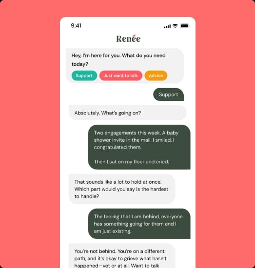 Stylized illustration representing emotional support