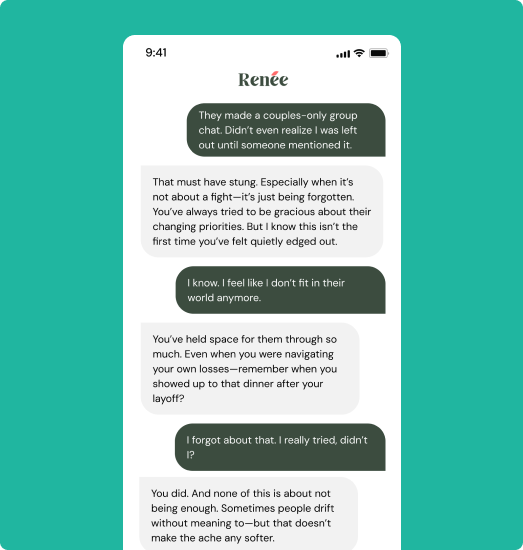 Stylized illustration representing emotional support