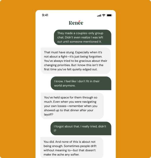 Stylized illustration representing emotional support