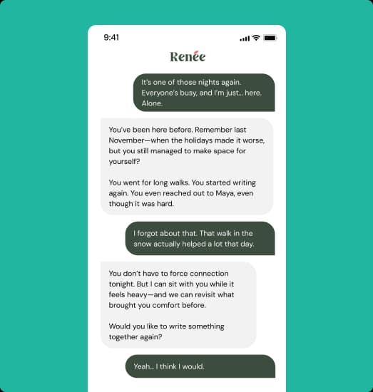 Stylized illustration representing emotional support