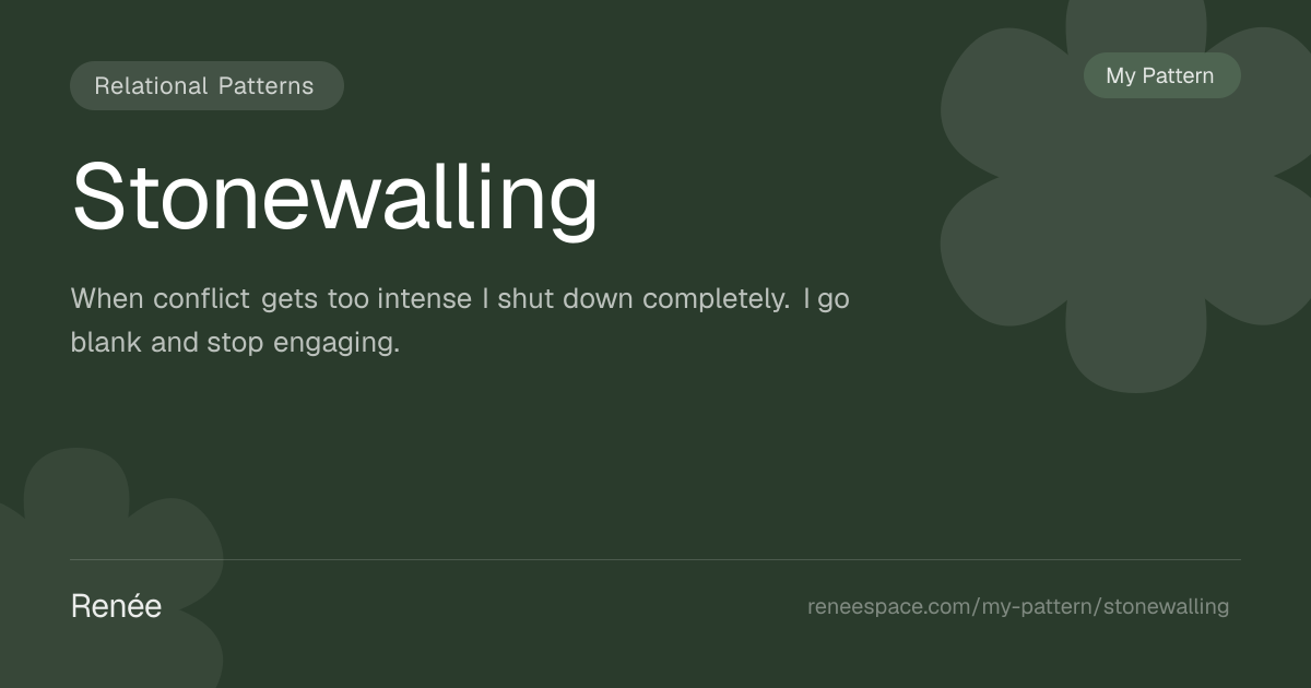 Stonewalling Pattern | Renée Space